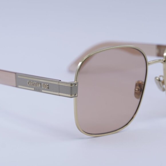 🕶️ New Dior DIORSIGNATURE S5U B0L0 Sunglasses - Shiny Gold Frame, Nude Lenses - Picture 9 of 11